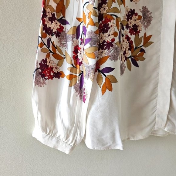 Massimo Dutti Floral Print Button Down Shirt Size US 6. - Picture 8 of 13